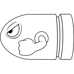 Bullet Bill Free Coloring Page for Kids