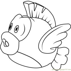Cheep-Cheep Free Coloring Page for Kids