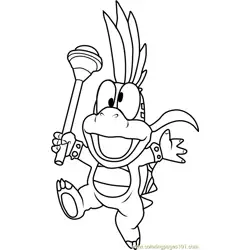 Lemmy Koopa Free Coloring Page for Kids