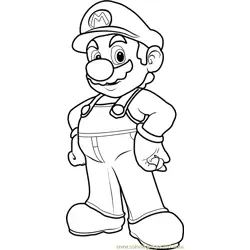 Mario Free Coloring Page for Kids