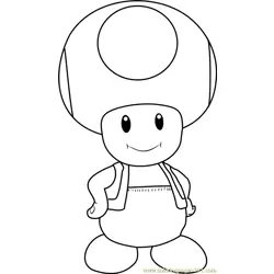 Toad Free Coloring Page for Kids