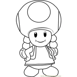 Toadette Free Coloring Page for Kids