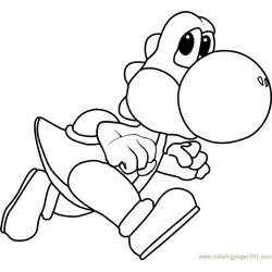 Yoshi Free Coloring Page for Kids