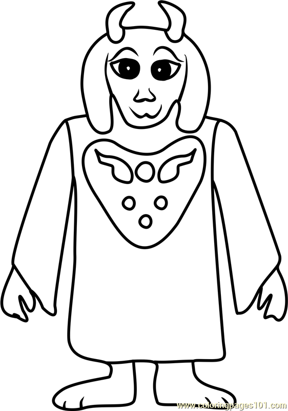 Toriel Undertale Coloring Page For Kids Free Undertale Printable Coloring Pages Online For Kids Coloringpages101 Com Coloring Pages For Kids
