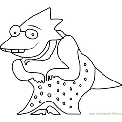 Alphys Undertale Free Coloring Page for Kids