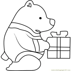 Blue Bear Undertale Free Coloring Page for Kids