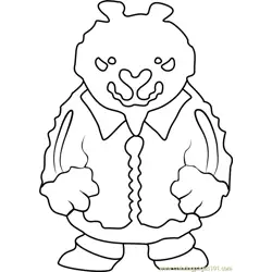 Brown Bear Undertale Free Coloring Page for Kids