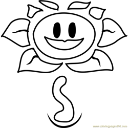 Flowey Undertale Free Coloring Page for Kids