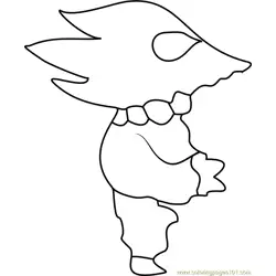 Lizard Librarian Undertale Free Coloring Page for Kids