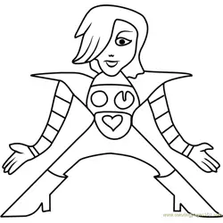 Mettaton EX Undertale Free Coloring Page for Kids