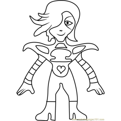 Mettaton Overworld EX Undertale Free Coloring Page for Kids