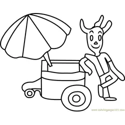 Nice Cream Guy Undertale Free Coloring Page for Kids