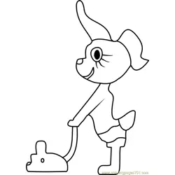 Rabbit Girl Undertale Free Coloring Page for Kids