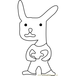 Rabbit Kid Undertale Free Coloring Page for Kids