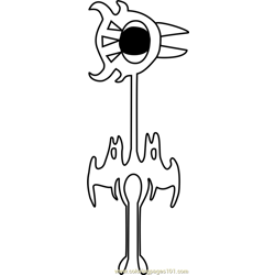 Reaper Bird Undertale Free Coloring Page for Kids