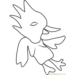 Red Bird Undertale Free Coloring Page for Kids