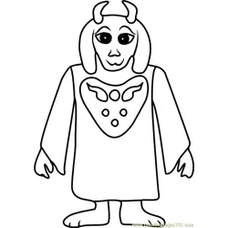 Toriel Undertale Free Coloring Page for Kids