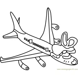 Tsunderplane Undertale Free Coloring Page for Kids