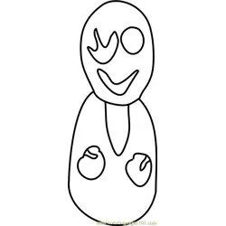 W D Gaster Undertale Free Coloring Page for Kids