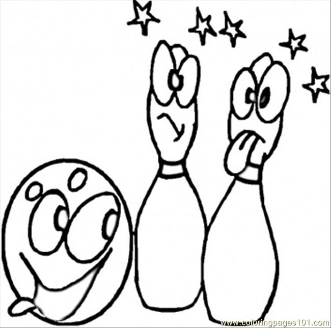 Coloring Pages Bowling Bowl And - Bowlingbowlandpins Bhqdv 