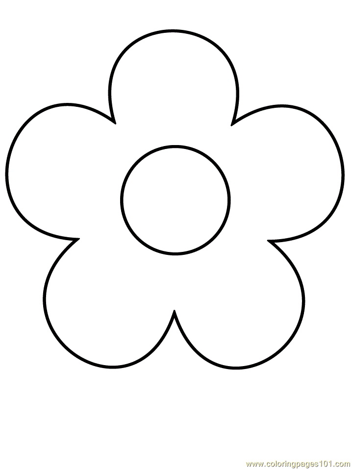 Coloring Pages flower3 (Cartoons > Simple Shapes) - free printable ...