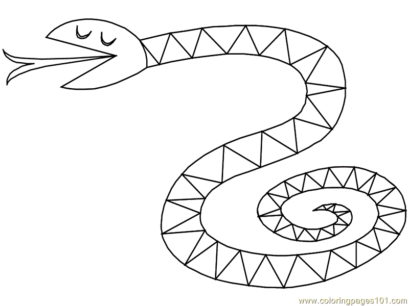 Coloring Pages Snake (Reptile > Snake) - free printable coloring page