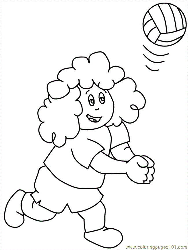 Coloring Pages Volleyball6 (Sports > Volleyball) - free printable ...